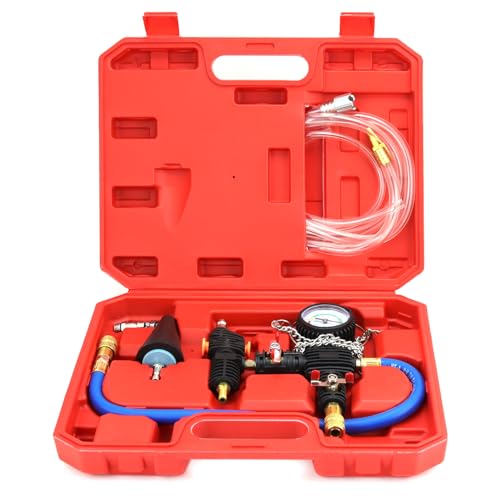 QWORK® Kühlsystem Entlüftungsgerät Tester, Kühlsystem Entlüftungsgerät, KFZ Kühler Abdrückgerät Entlüften Prüfer