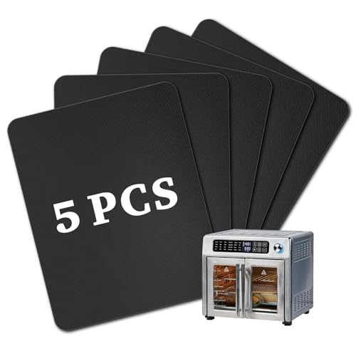 5 PCS Teflon Mats Oven Liner for Emeril Lagasse 26 QT French Door 360 Air Fryer, Reusable Air Fryer Liners for Emeril Lagasse Accessories