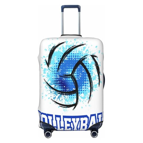 Volleyball Blue Luggage Cover for Suitcase, Suitcase Cover Protector Fit 25-28 Inch Luggage Travel Accessories, L