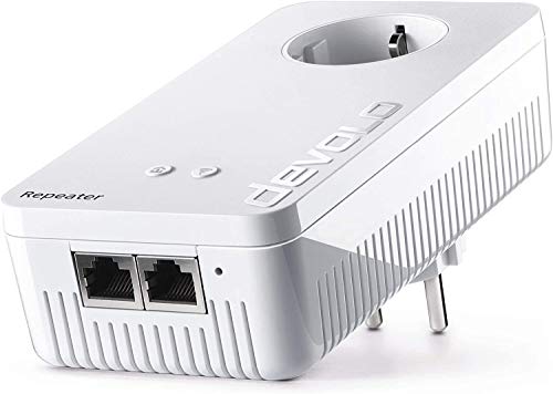 devolo WLAN Repeater+ ac: WiFi-versterker met stopcontact, sneller internet dankzij Dual WLAN, compatibel met alle routers, (1200 Mbit/s, 2 x LAN-poorten, AP-modus, Access Point)