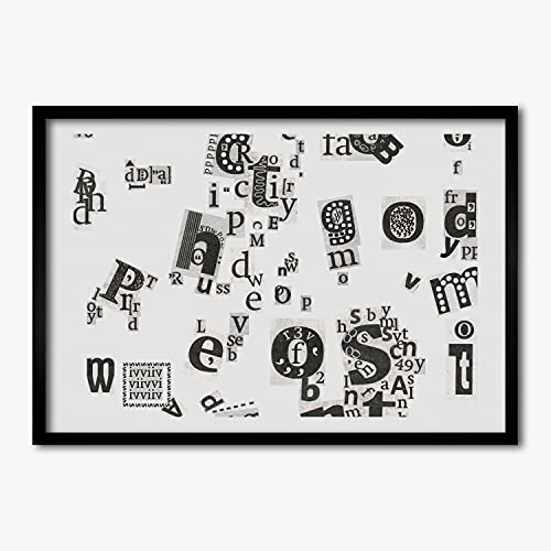 Cadre en Bois MDF 70x50 cm Tulup | Tableau Photo Lettres Du Journal