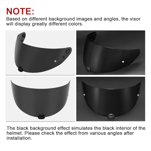 Image of PSLER Shatterproof Helmet Visor for i10 HJ-31 i70,Dark Black | Impact-Resistant ,UV400 Protection, Motorcycle Tinted Face Shield for i10 HJ-31 i70 ,Visor Replacement