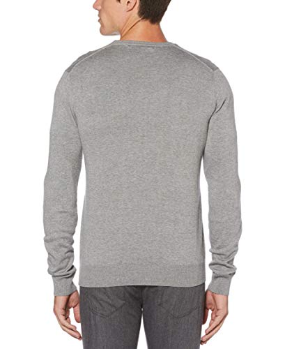 Perry Ellis Men's Solid V Neck Sweater with Ribbed Sleeve Cuffs & Bottom Hem, Sweater Pullover For Men2