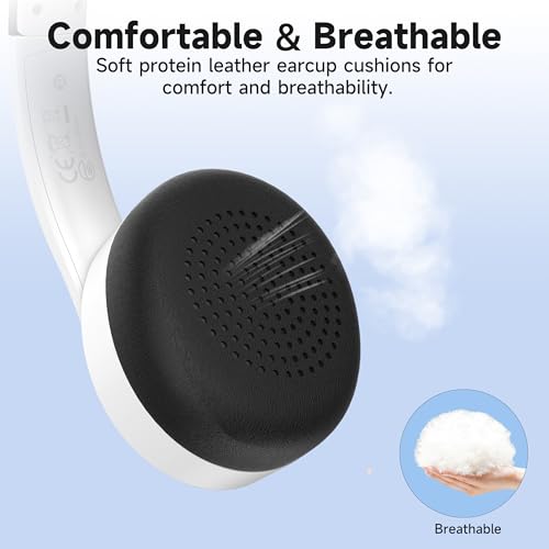 Image of AOC Wireless Headset with Mic for Work with Noise Cancelling Mic for Clear Calls, 30H Playtime PC Bluetooth Headphones and Multipoint Connect to Laptop Computer and Mobile, Wired or USB Dongle- White