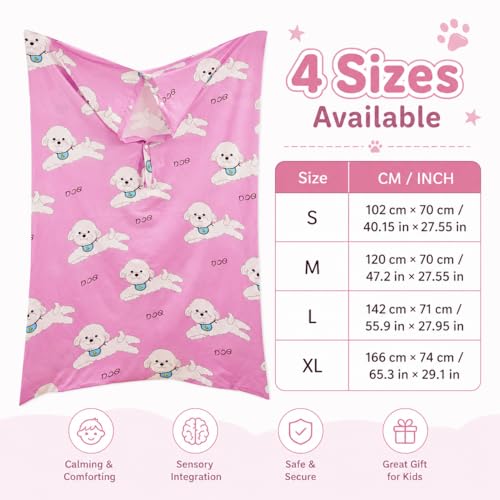 Image of Yxmeiguo Body Sock for Kids Sensory Sock Autism Sensory Products Ages 3-5 | Compression Sack for Focus, Calm, Movement & Play, Sensory Processing Disorder For Autistic Children to Relieve Stress, Pink