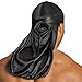 Shyne Silky Durag - Black | Perfect for Waves, Braids & Locs | Premium Silk Du Rags for Men & Women | Wide & Long Tail | Ultra-Soft & Wrinkle Free Satin | Black Owned Business