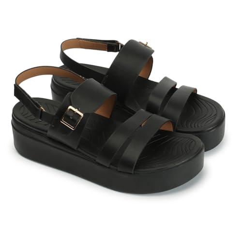 Image of ELLE Women's Multi-Strap Platform Sling back Sandals