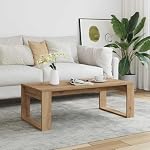 vidaXL Table Basse chêne Artisanal 102x50x35 cm Bois d'ingénierie, Table d'appoint, Table de Salon, Table latérale, Bout de canapé, Table Centrale