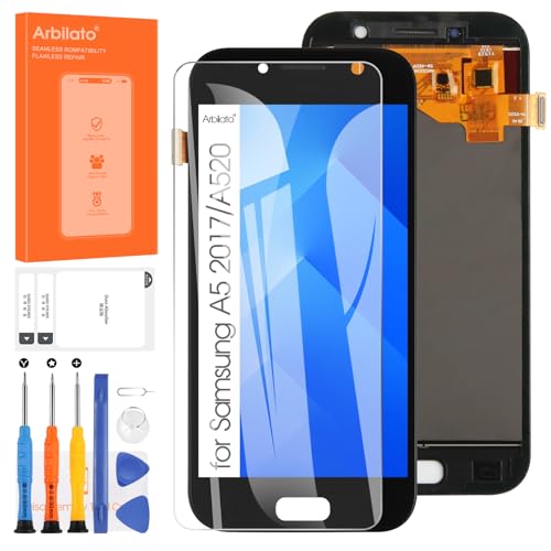 LCD-Display für Samsung Galaxy A5 2017 A520 – LCD Touchscreen Display Digitalisierer Glas Sensoren Set Ersatz Kit (schwarz) LCD-Display für Samsung Galaxy A5 2017 A520 – LCD Touchscreen Display Digitalisierer Glas Sensoren Set Ersatz Kit (schwarz)