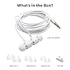 WMSZMSM Headphones with Extra Long Cord Extra Earbuds for PC TV Ear Listening Earbuds Without Microphone Plug in Headphones Ear Buds for Computer with No Mic Earphones White 5FT #5