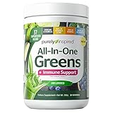 All in One Greens + Immune Support | Purely Inspired Greens Superfood Powder | Vitamin C & Zinc for Immune Support | Probiotics | 37 Superfood Blend | Soy, Gluten and Dairy Free (32 Servings)