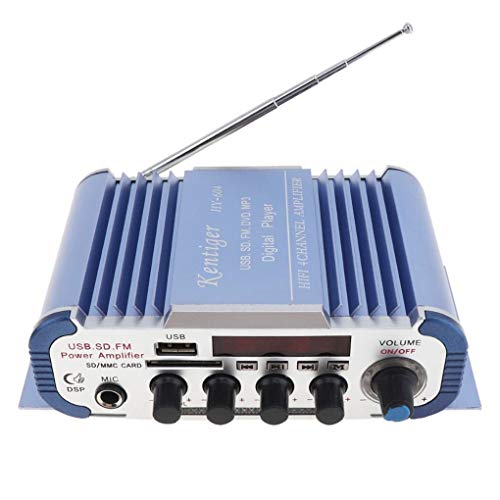 rongweiwang Kentiger HY-604 4x42W Hi-Fi Car o Amplificador USB/SD/DVD/Entrada de micrófono Amplificador...