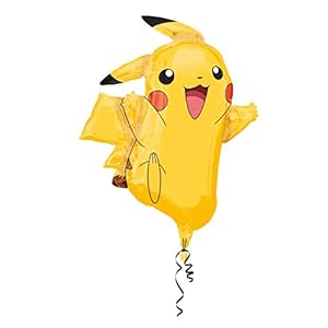 Amscan 2946001 – Super Shape folieballon Pikachu, grootte ca. 62 x 78 cm, heliumballon, verjaardag, decoratie