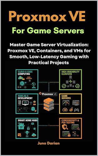 Proxmox VE for Game Servers: Master Game Server Virtualization: Proxmox VE, Containers, and VMs for Smooth, Low-Latency Gaming with Practical Projects ... and Optimize Real-World Environments)