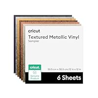 Cricut® Textured Metallic Permanent Vinyl - 6ft Luxe Sampler, 12in x 12in Sheets (6 Count)