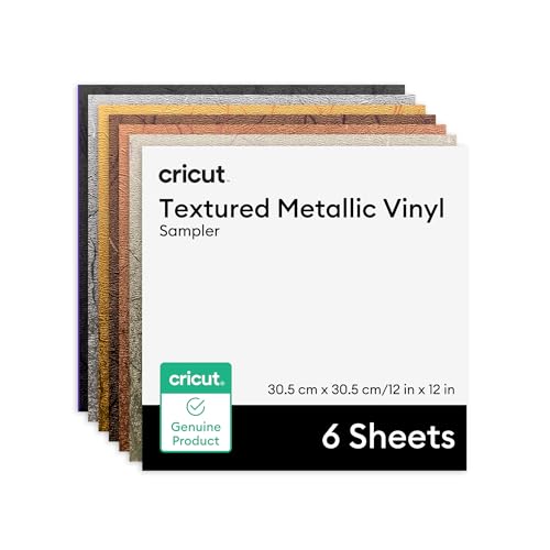 Cricut strukturiertes metallisches Vinyl permanent Luxe-Musterset 30 5 x 30 5 cm / 12 x 12 Zoll (6 Stk.)