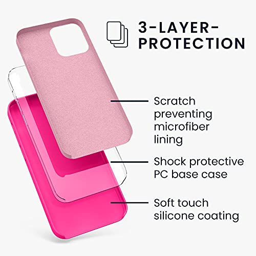 Kwmobile Case Compatible With Apple Iphone 12 Pro Max Case - Tpu Silicone Phone Cover With Soft Finish - Neon Pink #TOP1