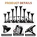 Cenzhiwen 8-Trumpet Train Horn Metal Kit, 800dB super loud Air horn.Truck horns Suitable for 12V Large vehicles, such as semi-automatic driving/pickup/cars/trucks/RVs/SUVs, etc. (black wiht button)