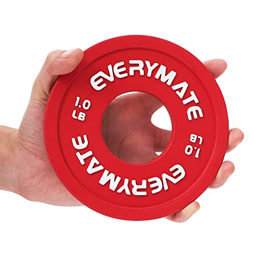 Everymate Rubber Fractional Weight Plates Set Of 2 Micro Weight Plate Pair Of 1Lb For Olympic Barbells For Strength Training Micro Plates Weight Plate #TOP2