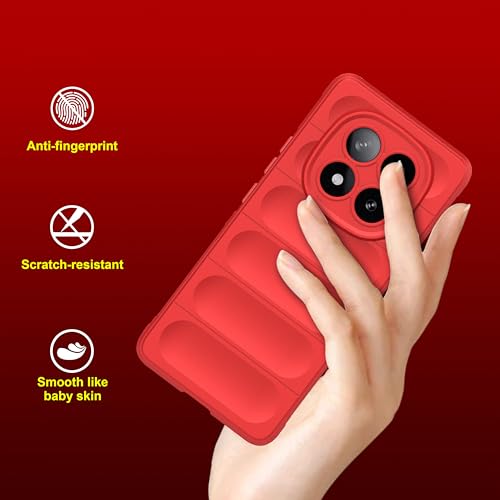 Image of amazon basics Back Case Cover for Mi Redmi Note 14 Pro Plus 5G | Compatible for Mi Redmi Note 14 Pro Plus 5G Back Case Cover | Liquid Silicon Magic Case with Camera Protection | Red