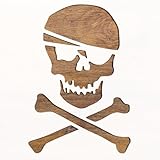 Pirate Skull and Crossbones Stencil 19x13 Inch Large Reusable Mylar Template for DIY Crafts Painting Walls Wood Fabric and Party Décor