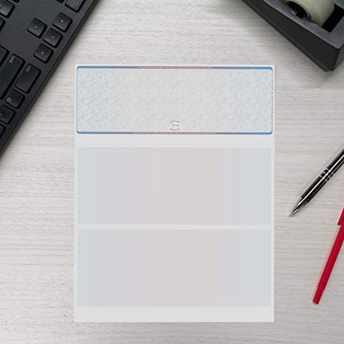 Blank High Security Top Computer Checks, 250 Blue/Red Checks #TOP4