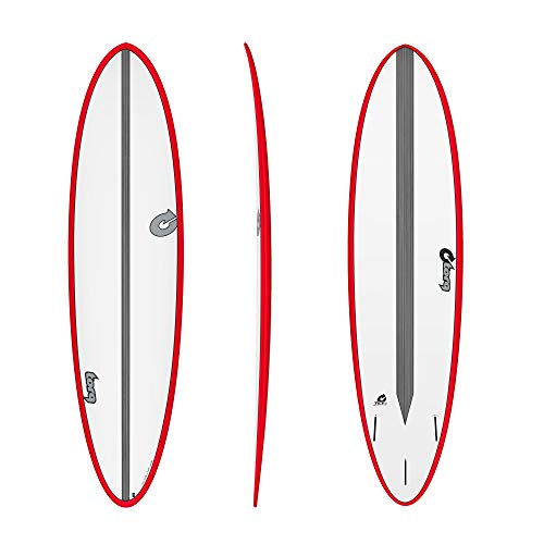 TORQ Tabla de Surf Epoxy TET CS 7.2 Fun Carbon Red