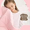 Alomidds Weighted Blanket Kids 3lb 36"x48", Minky Dots Small Weighted Blanket, Comfort Breathable Soft Throw Heavy Blanket for Sleeping, Pink Star #5