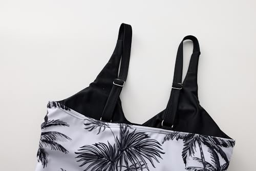 Girls One Piece Swimsuit with Cover Up Skirt Cut Out Bathing Suit Swimwear 8-15Y4