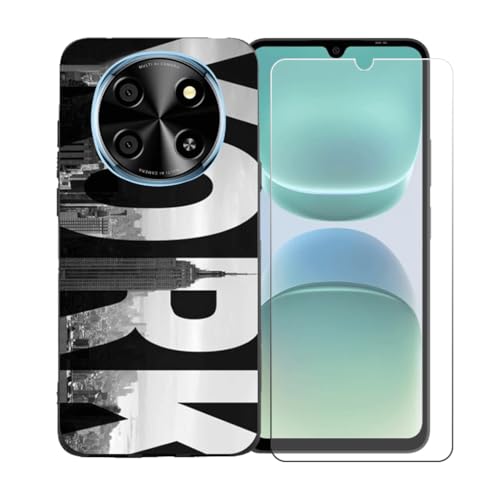 pFZZSZSP[X Kp Oukitel C1 Plus + KXXN[یtB Aȃ\tgVRP[XیTPUJo[̃P[XJo[p Kp Oukitel C1 Plus (6.52") - BST5