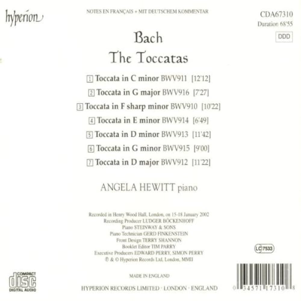 その他 Js Bach:Preludes Toccatas [CD] J.S. Bach, Angela Hewitt, Johann Sebastian Bach, Angela
