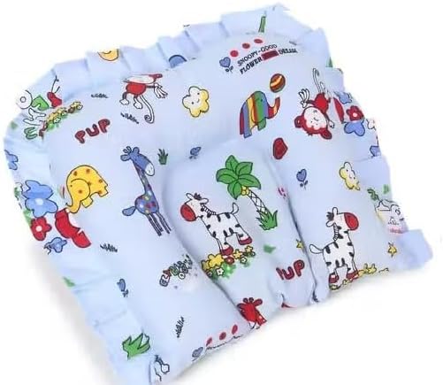 Mustard Seeds (Rai) Pillow Cotton for Easy Washing (Light Blue)