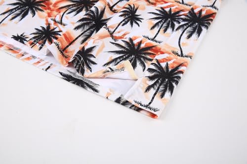 Alex Vando Mens Hawaiian Golf Shirt Moisture Wicking Digital Print Golf Shirts for Men