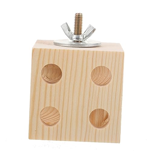 HANABASS オウムの 鳥かごスタンド うさぎ フィーダー オウムのブロックおもちゃ オカメインコのおもちゃ オウムの歯ぎしりのおもちゃ 小鳥に噛まれるおもちゃ 鳥のおもちゃ 木製