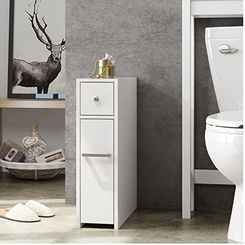 image for Spirich Slim Bathroom Storage Cabinet, Free Standing Toilet Paper Hold