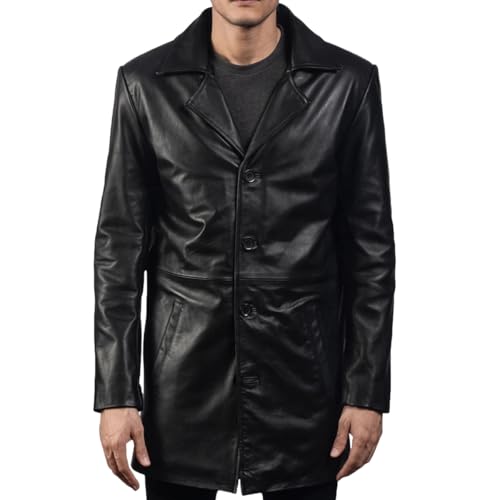 Faux Leather Car Coat for men, Premium Car Leather Coat, Western Style Leather Car Coat, Classic Leather Car Coat