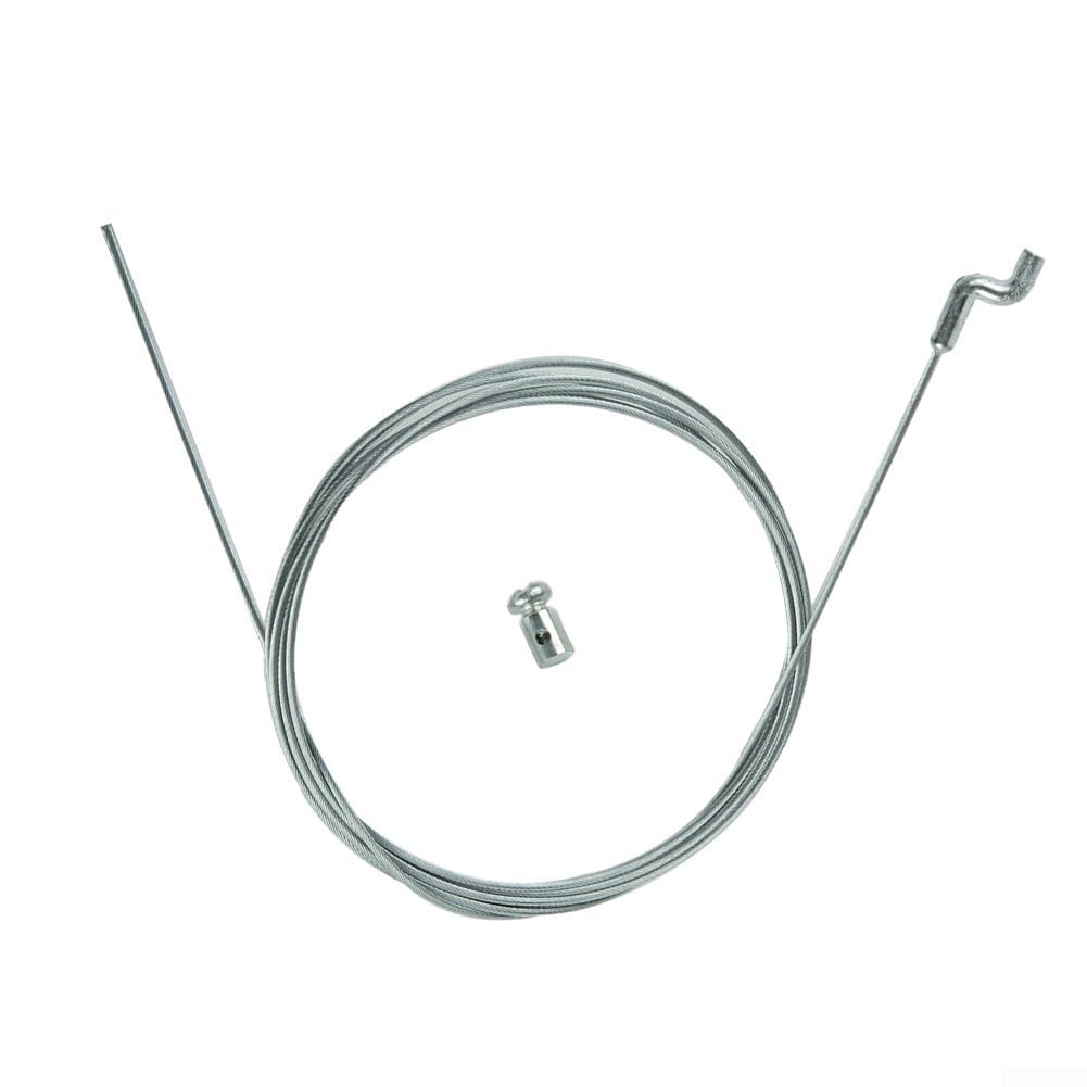 Lawn Mower Throttle Controls Cable, 200cm Z-hook Steel Lawn Mower Engine Brake Wheel Drive Throttle Cable Repair Kit Fit for Most Motorised Garden Machines