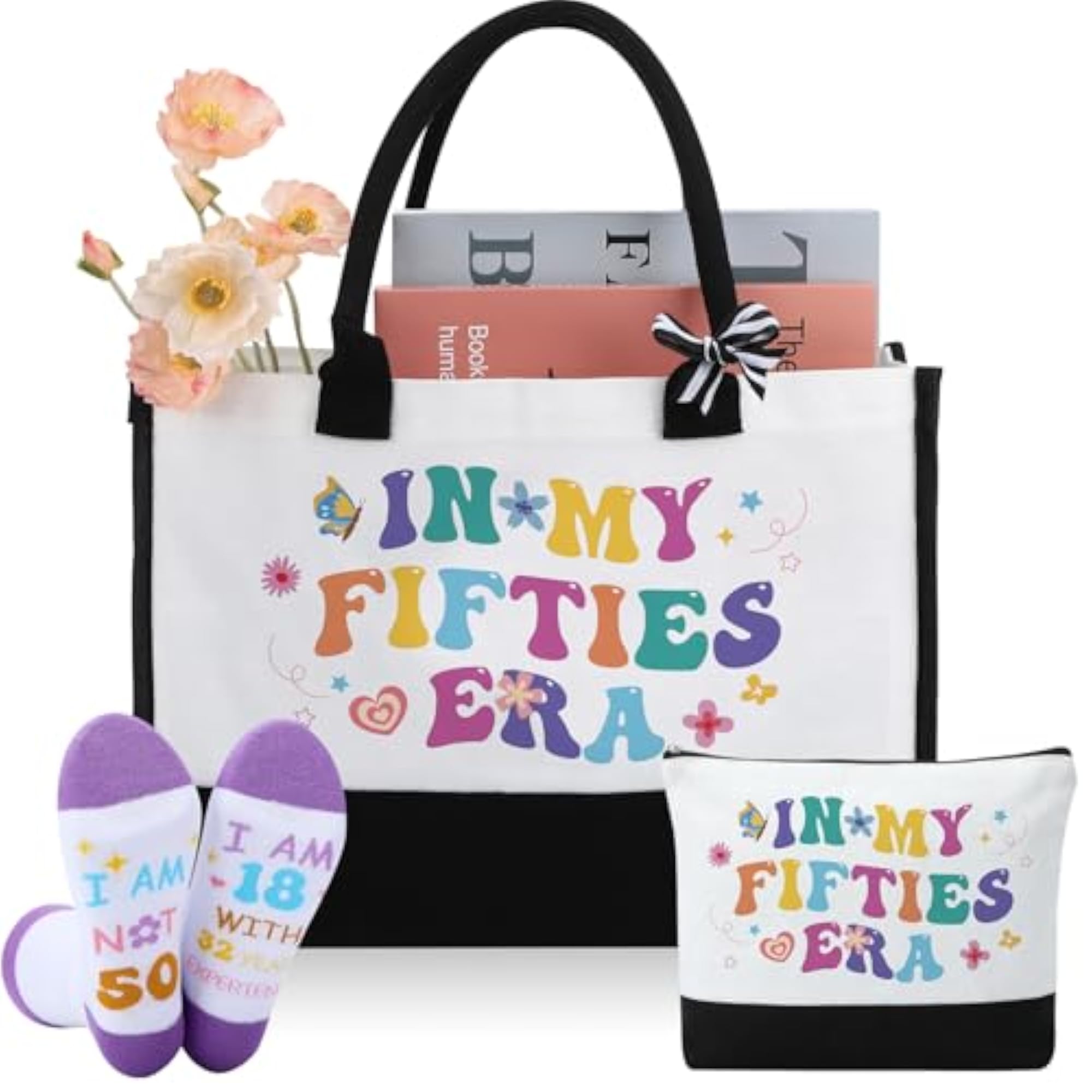Personalised Tote Bag Makeup Bag Socks Gift Set