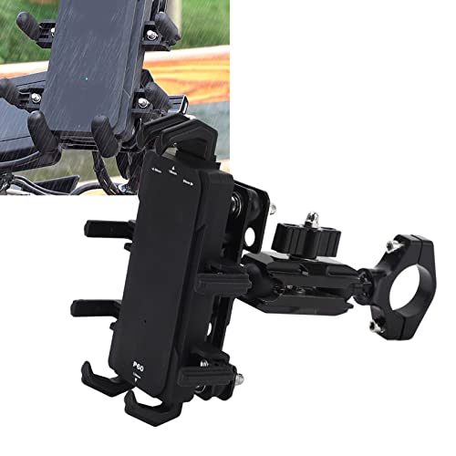 Cosiki Suporte para celular de bicicleta, suporte de celular de metal estável, absorção de choque, f