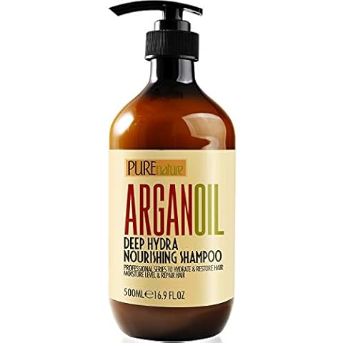 Moroccan Argan Oil Shampoo - Sulfate SLS Paraben Free Moisturizing Treatment for Women and Men - For All Types Including Curly, Dry, Damaged and Oily Hair - Hydrating and Nourishing - Salon Grade Cover