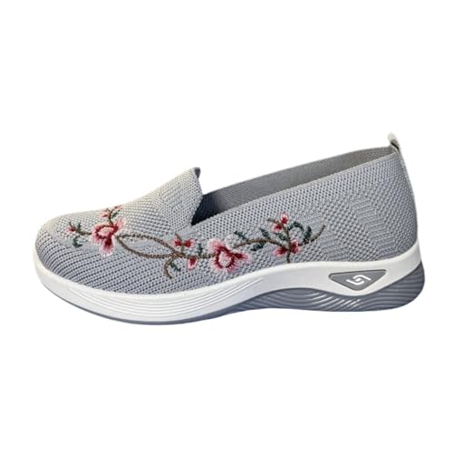 Fashionable Floral Pattern Mesh Breathable Lightweight Non-Slip Sneakers for Women, Designer, Casual Comfortable Sports Shoes, All-Match Commuter for Work & Daily, Summer Walking Shoes