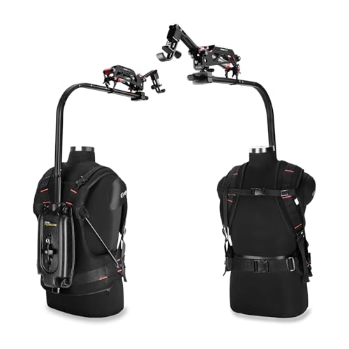 FLYCAM Flowline Starter Body Support Vest + Placid 2 assi stabilizzatore braccio per giunto cardanico a 3 assi e telecamere dirette | Sistema di rig ergonomico confortevole e traspirante per riprese