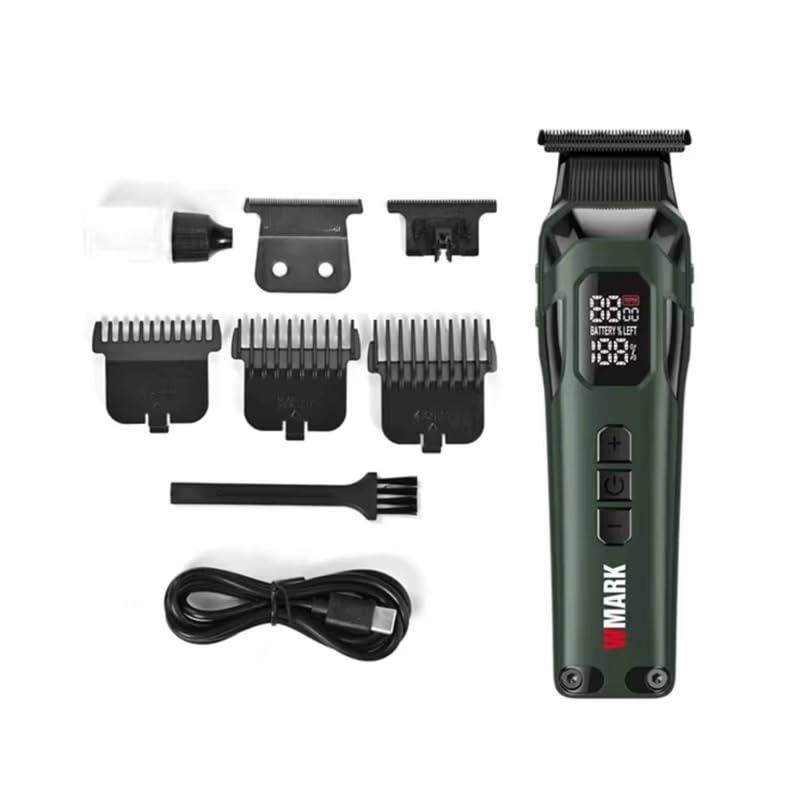 Image of WMARK NG-8280 Premium 6000-8000RPM 5 Speed Digital Display DLC coating Blade Pro Li Outliner Cordless T Blade Hair Clipper 0 Gap Outlining for Barber Runtime 300min, With Extra Blade Set, Model 36