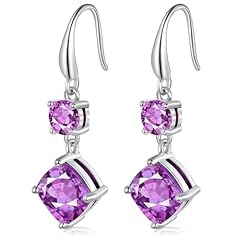 B3-5mm round 8mm cushion created amethyst