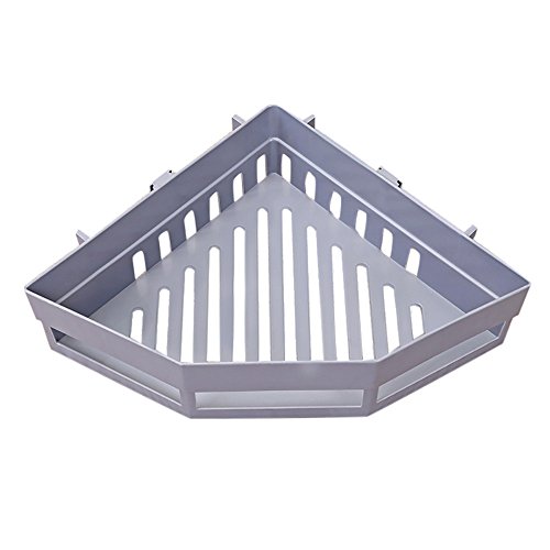 jieGorge Traceless - Estante organizador de almacenamiento de plástico para baño o cocina, para ducha, productos de baño para el día de Pascua (gris)