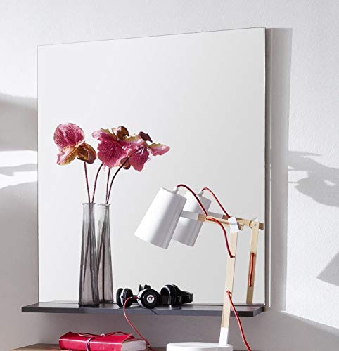 Furnline Wardrobe Mirror Wall Cabinet With Large Viewing Area, Coast, Wotan Oak Nb Dismissal Gray, 69 x 84 x 20 cm Furnline Wardrobe Mirror Wall Cabinet With Large Viewing Area, Coast, Wotan Oak Nb Dismissal Gray, 69 x 84 x 20 cm