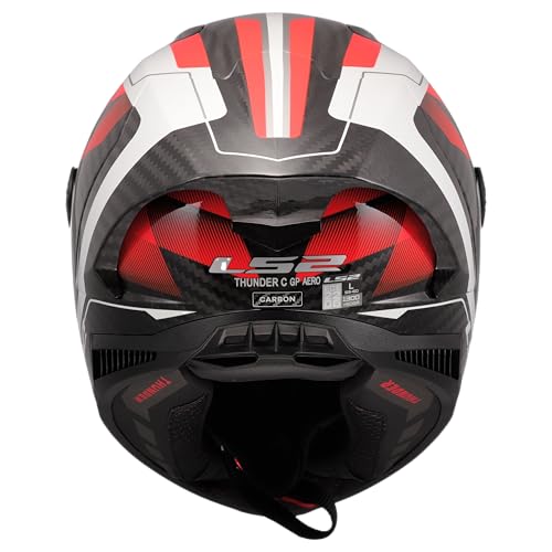 Casque intégral LS2 Thunder GP Aero Raute blanc rouge taille XS - 6