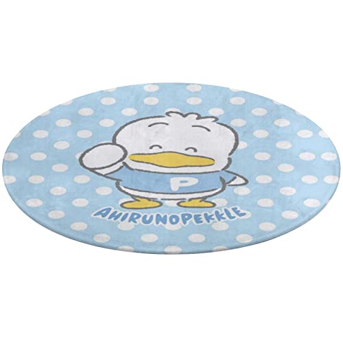 あひるのペックル ラグマット 60*60cm 丸型 洗えるラグマット 丸 カーペット ARKETHONEY 滑り止め 転倒防止 円形マット 玄関マット バスマット 洗面台 キャラクター かわいい おしゃれ