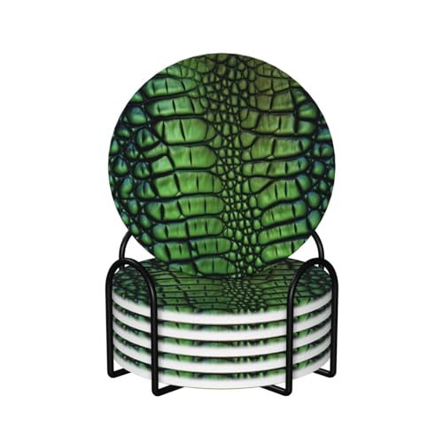 Dessous de verre absorbant effet alligator pour protection de table efficace