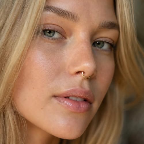 Image of Via Mazzini 11mm Clip-On Non-Pierced Earrings Hoops Fake Earrings /Lip Nose Belly Eyebrow Earrings Body Jewellery For Men & Women (1 Pair)